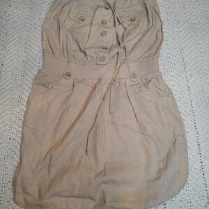 Rainbow Beige Mini Dress